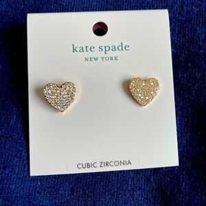 Kate spade Yours Truly Pave Heart Studs